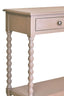 Esperance Living Heritage Two Drawer Bobble Detail Grey Wooden Console Table House of Isabella UK