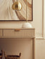 Esperance Living Heritage Two Drawer Reed Detail Taupe Wooden Console Table House of Isabella UK