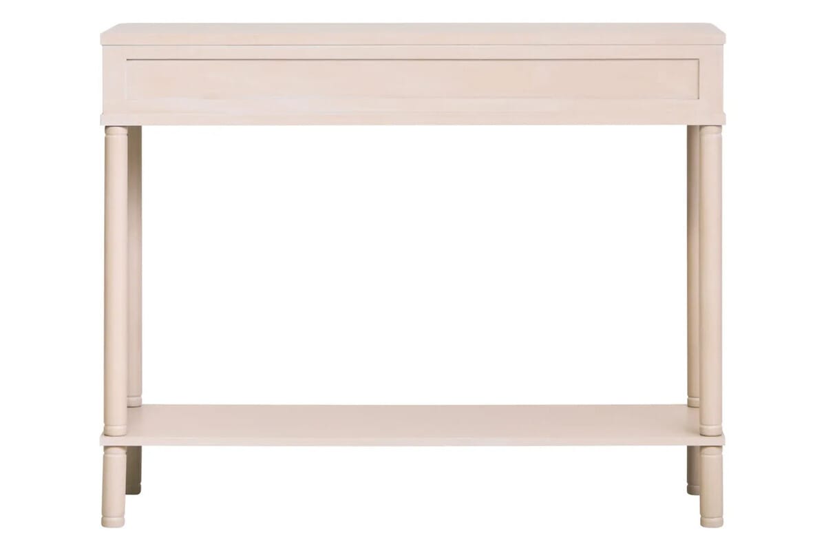Esperance Living Heritage Two Drawer Reed Detail Taupe Wooden Console Table House of Isabella UK