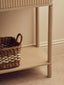 Esperance Living Heritage Two Drawer Reed Detail Taupe Wooden Console Table House of Isabella UK