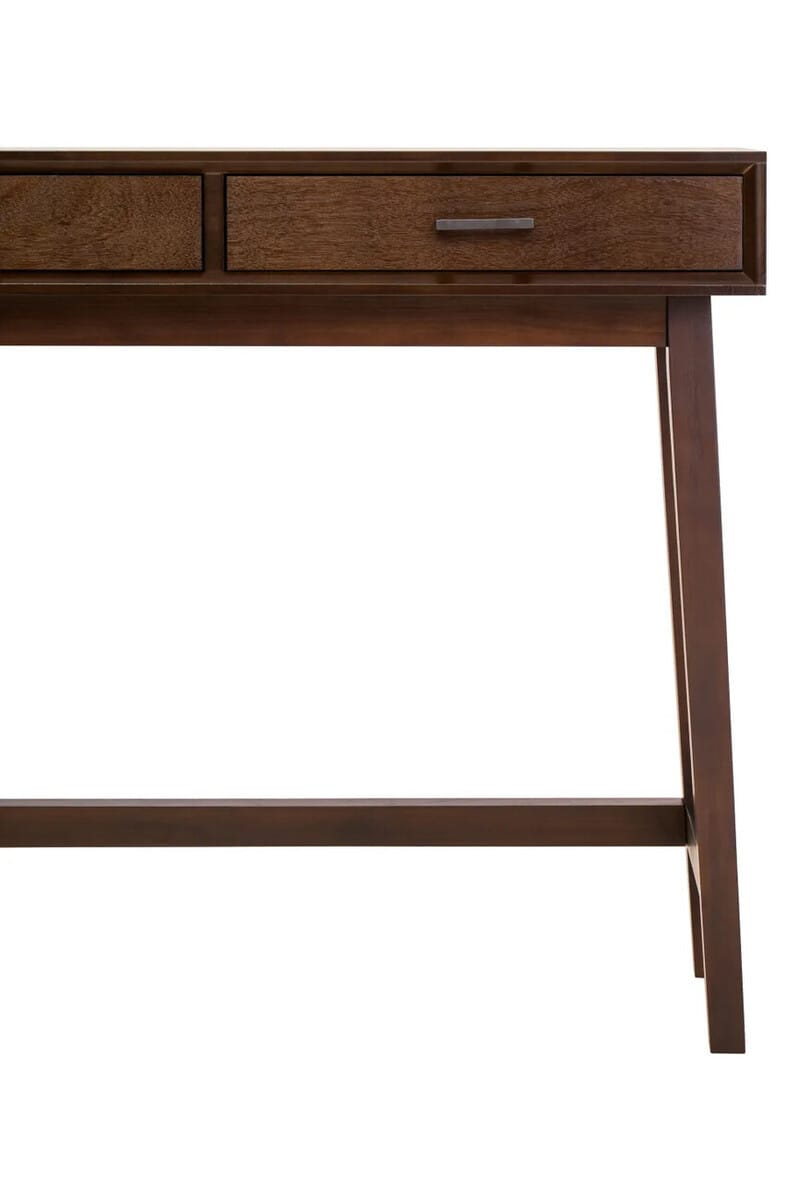 Esperance Living Heritage Two Drawer Walnut Finish Wood Console Table House of Isabella UK