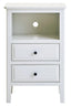 Esperance Living Heritage Two Drawer White Finish Wooden Side Table House of Isabella UK