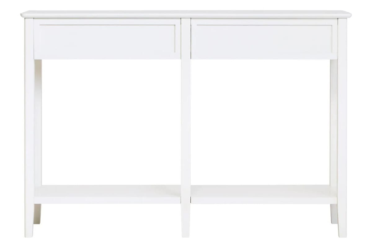Esperance Living Heritage Two Drawer White Wooden Console Table House of Isabella UK