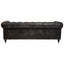 Esperance Living Hoxton Antique Black 3 Seat Chesterfield Leather Sofa House of Isabella UK