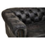 Esperance Living Hoxton Antique Black 3 Seat Chesterfield Leather Sofa House of Isabella UK