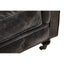 Esperance Living Hoxton Antique Black 3 Seat Chesterfield Leather Sofa House of Isabella UK