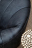 Esperance Living Hoxton Antique Black Leather Lounge Cocoon Chair House of Isabella UK
