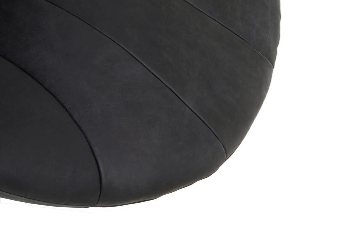 Esperance Living Hoxton Antique Black Leather Lounge Cocoon Chair House of Isabella UK