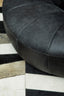 Esperance Living Hoxton Antique Black Leather Lounge Cocoon Chair House of Isabella UK