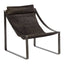 Esperance Living Hoxton Antique Black Leather Sling Chair House of Isabella UK