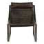 Esperance Living Hoxton Antique Black Leather Sling Chair House of Isabella UK
