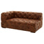 Esperance Living Hoxton Brown Leather Left Arm Modern Chesterfield Sofa House of Isabella UK