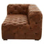Esperance Living Hoxton Brown Leather Left Arm Modern Chesterfield Sofa House of Isabella UK