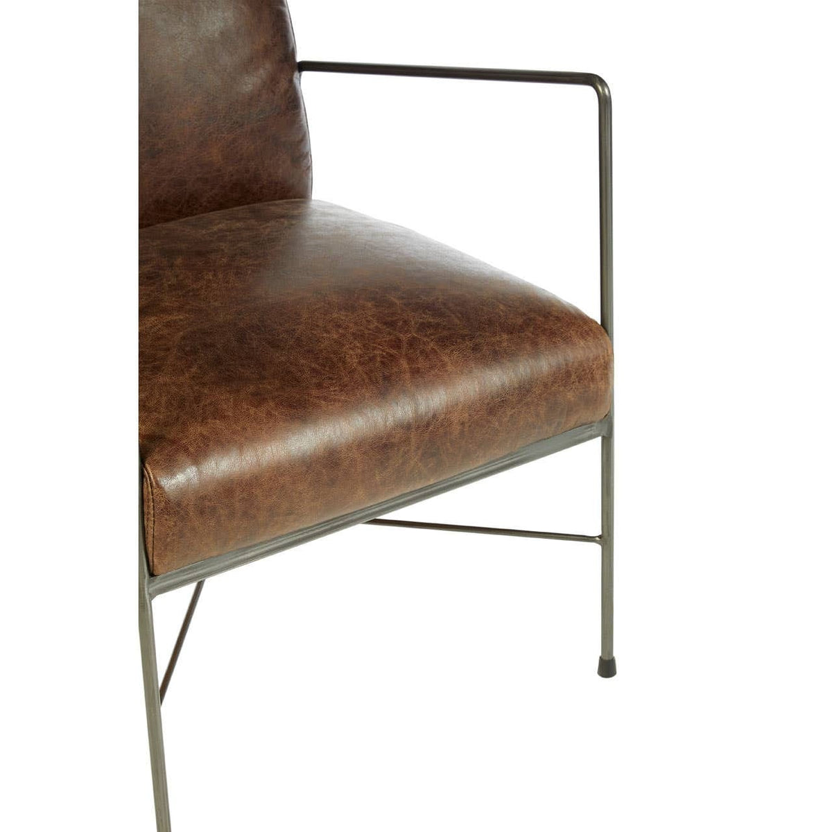Esperance Living Hoxton Brown Leather Lounge Chair House of Isabella UK
