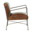 Esperance Living Hoxton Brown Leather Lounge Chair House of Isabella UK