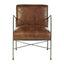 Esperance Living Hoxton Brown Leather Lounge Chair House of Isabella UK