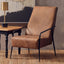 Esperance Living Hoxton Brown Leather Lounge Chair With Reclined Profile House of Isabella UK