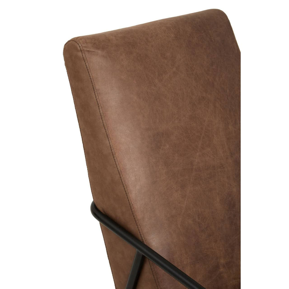 Esperance Living Hoxton Brown Leather Lounge Chair With Reclined Profile House of Isabella UK