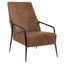 Esperance Living Hoxton Brown Leather Lounge Chair With Reclined Profile House of Isabella UK