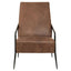 Esperance Living Hoxton Brown Leather Lounge Chair With Reclined Profile House of Isabella UK