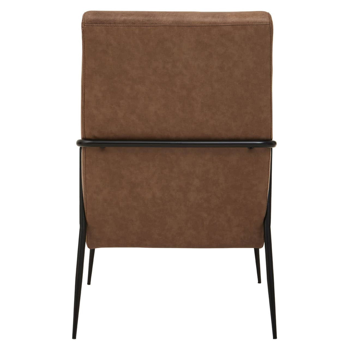 Esperance Living Hoxton Brown Leather Lounge Chair With Reclined Profile House of Isabella UK