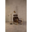 Esperance Living Hoxton Brown Leather Lounge Chair with Rose Gold Iron Frame House of Isabella UK