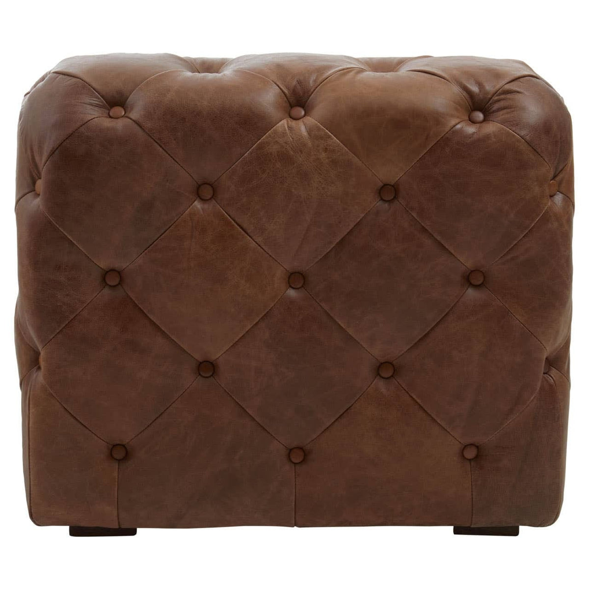 Esperance Living Hoxton Brown Leather Modern Chesterfield Modular Sofa Chair House of Isabella UK