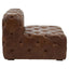 Esperance Living Hoxton Brown Leather Modern Chesterfield Modular Sofa Chair House of Isabella UK