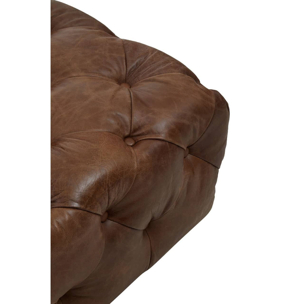Esperance Living Hoxton Brown Leather Modern Chesterfield Modular Sofa Chair House of Isabella UK