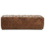 Esperance Living Hoxton Brown Leather Rectangle Chesterfield Ottoman House of Isabella UK