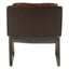 Esperance Living Hoxton Brown Leather Sledge Base Lounge Chair House of Isabella UK