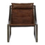 Esperance Living Hoxton Brown Leather Sling Chair House of Isabella UK