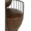 Esperance Living Hoxton Brown Leather Swivel Chair House of Isabella UK