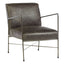 Esperance Living Hoxton Grey Leather Lounge Chair House of Isabella UK