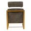 Esperance Living Hoxton Grey Leather Lounge Chair with Rose Gold Finish Frame House of Isabella UK
