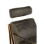 Esperance Living Hoxton Grey Leather Lounge Chair with Rose Gold Finish Frame House of Isabella UK