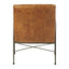 Esperance Living Hoxton Light Brown Genuine Leather and Iron Lounge Chair House of Isabella UK