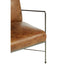 Esperance Living Hoxton Light Brown Genuine Leather and Iron Lounge Chair House of Isabella UK