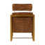 Esperance Living Hoxton Light Brown Leather Lounge Chair With Rose Gold Frame House of Isabella UK