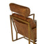 Esperance Living Hoxton Light Brown Leather Lounge Chair With Rose Gold Frame House of Isabella UK