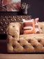 Esperance Living Hoxton Three Seat Brown Leather Modern Chesterfield Sofa House of Isabella UK