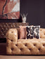 Esperance Living Hoxton Three Seat Brown Leather Modern Chesterfield Sofa House of Isabella UK