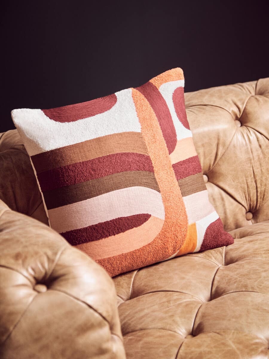 Esperance Living Hoxton Three Seat Brown Leather Modern Chesterfield Sofa House of Isabella UK