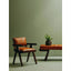 Esperance Living Inca Brown Leather Bench with Cedar Wood Angular Base House of Isabella UK