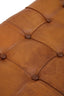 Esperance Living Inca Brown Leather Bench with Cedarwood Base House of Isabella UK