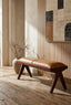 Esperance Living Inca Tan Leather Bench House of Isabella UK