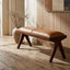 Esperance Living Inca Tan Leather Bench House of Isabella UK