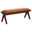 Esperance Living Inca Tan Leather Bench House of Isabella UK