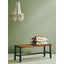 Esperance Living Inca Tan Leather Lattice Design Bench House of Isabella UK