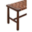 Esperance Living Inca Tan Leather Lattice Design Bench House of Isabella UK